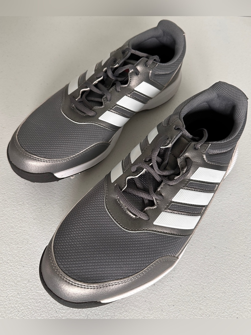 Adidas Golf Shoes Men’s Size 10 Gray White Soft Spike Cleats